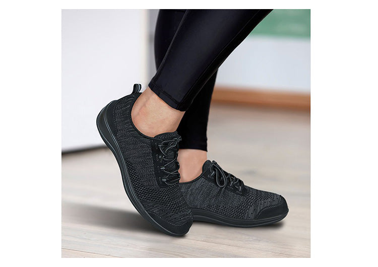 tenis ortopedicos para mujer - Zapato elastico Palma Negro - Ref:717 -  Todopie - tenis ortopedicos